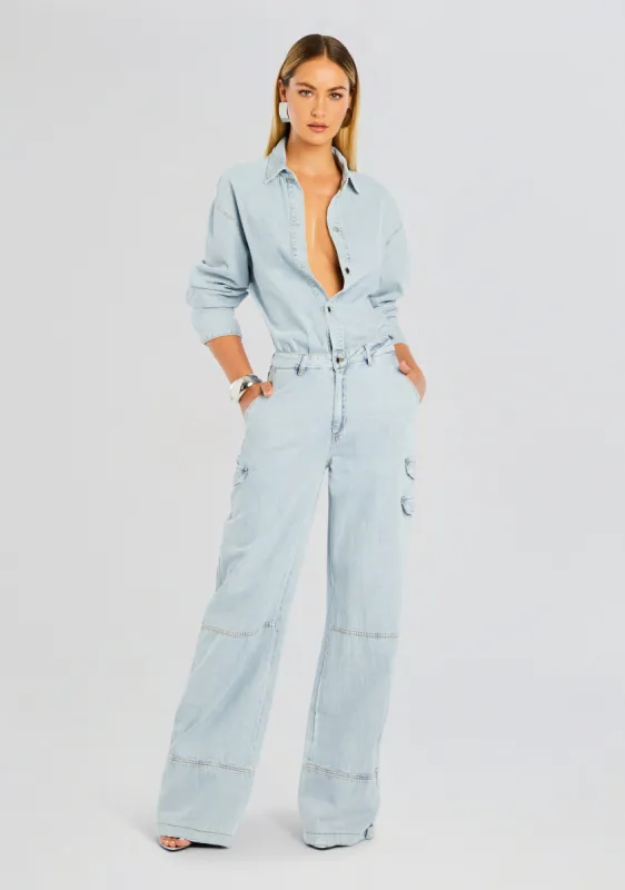 Russo Denim Jumpsuit sold by Retrofete
