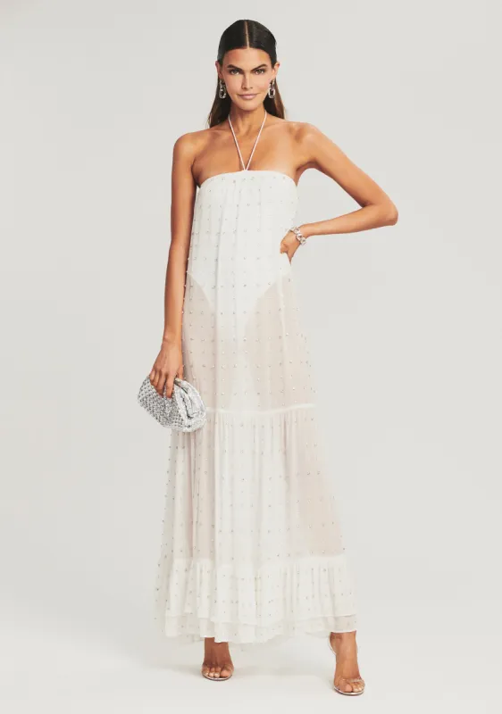Marbella Embellished Silk Chiffon Dress sold by Retrofete