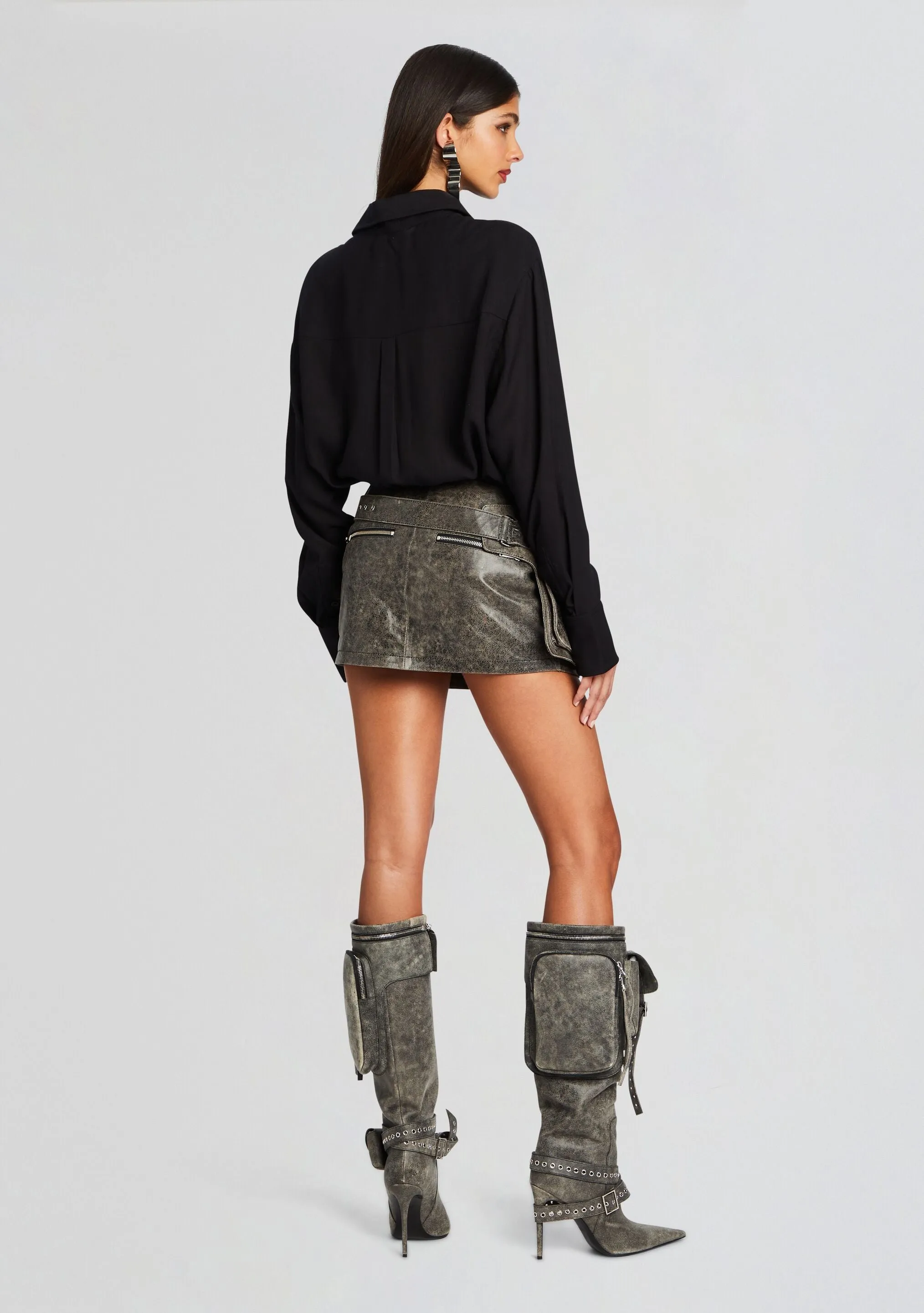 Langely Leather Skirt sold by Retrofete product image thumbnail 4