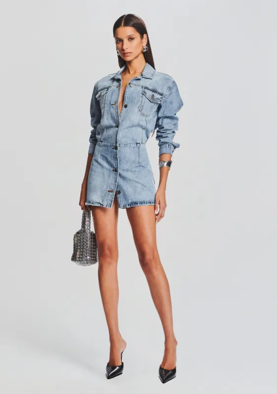 Laura Denim Dress sold by Retrofete