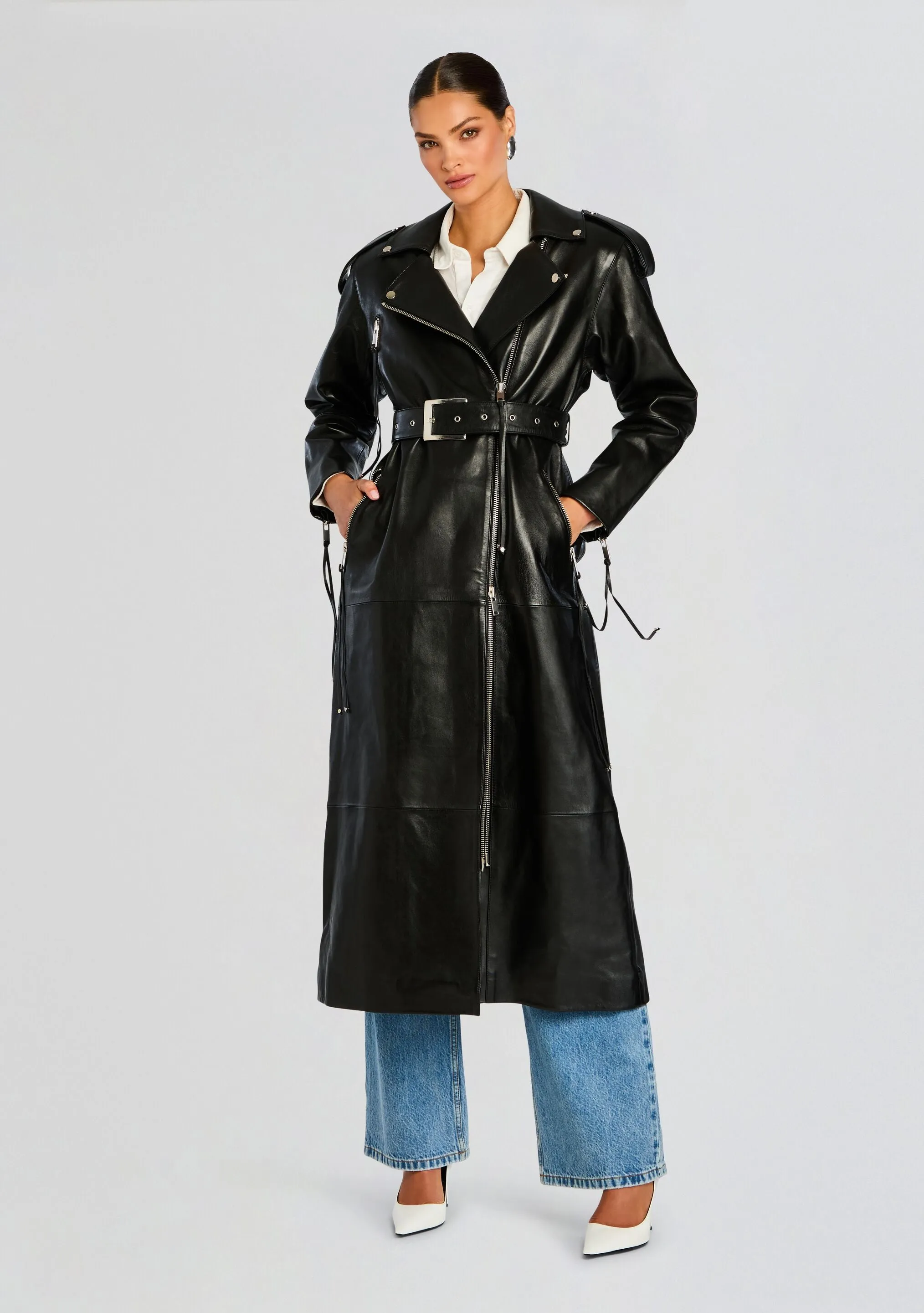 Knightley Leather Trench Coat sold by Retrofete product image thumbnail 5
