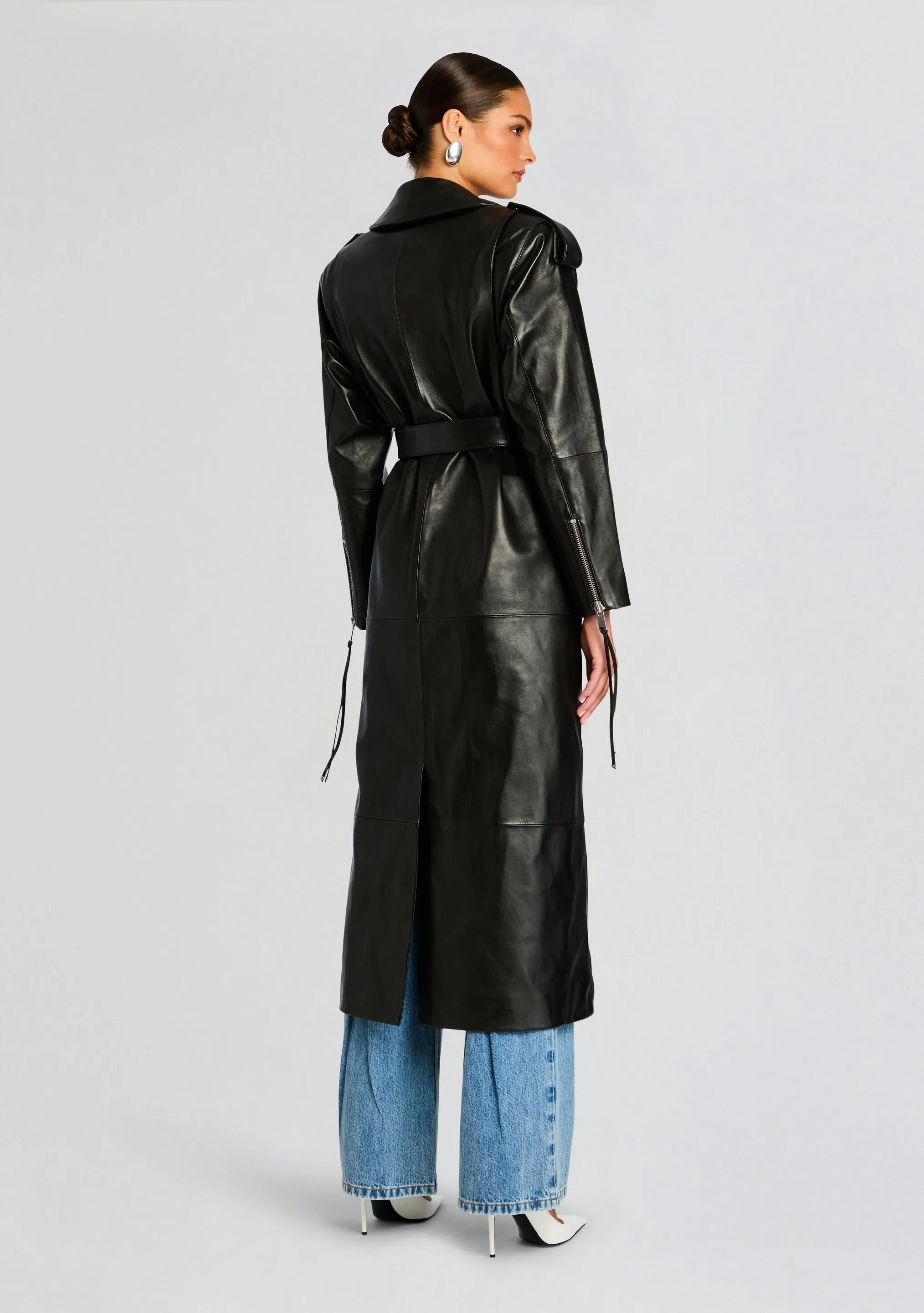 Knightley Leather Trench Coat sold by Retrofete product image thumbnail 4
