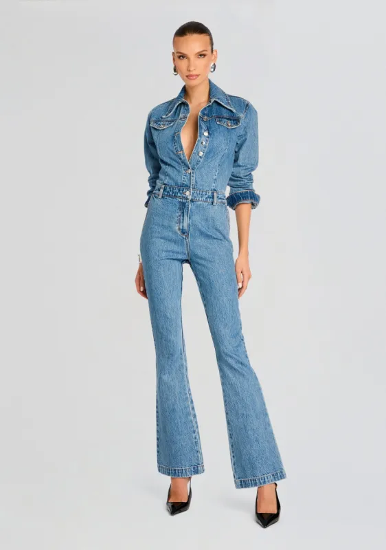 Mabel Fitted Mid Rise Jumpsuit sold by Retrofete