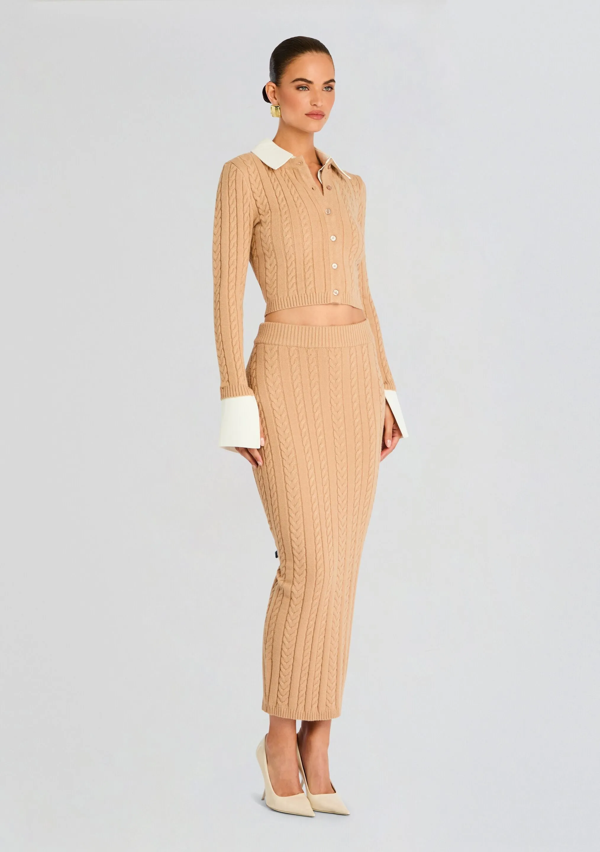 Eloise Cable Knit Cardigan sold by Retrofete product image thumbnail 3