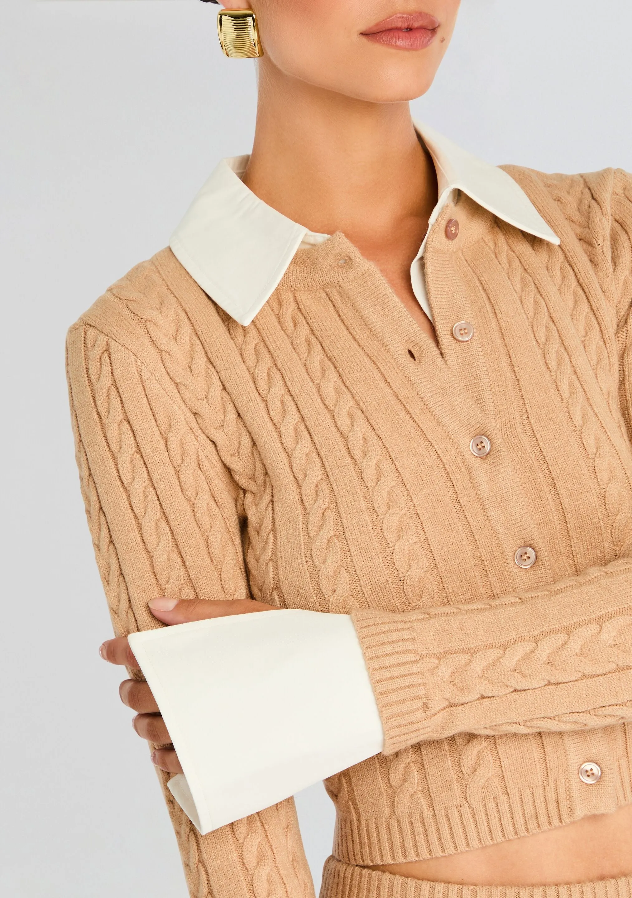 Eloise Cable Knit Cardigan sold by Retrofete product image thumbnail 2