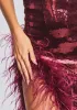 Vixen Sequin Feather Dress sold by Retrofete