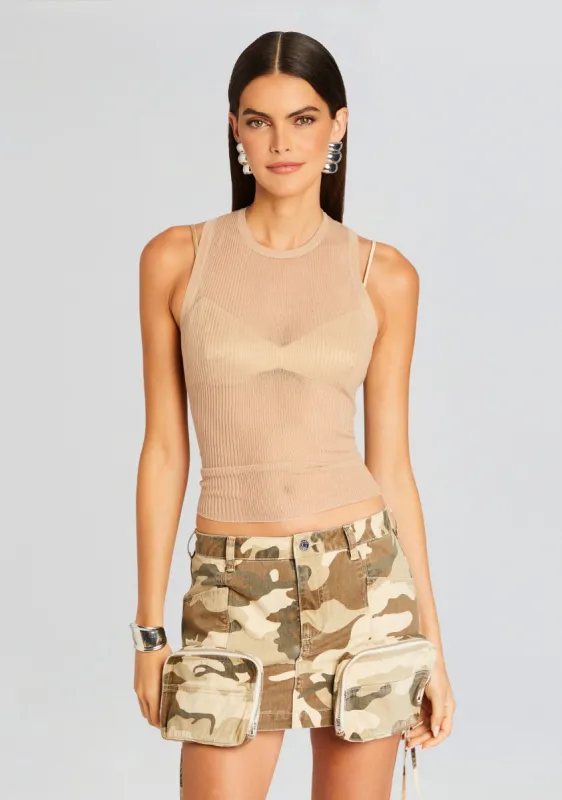 Jori Rib Knit Tank sold by Retrofete