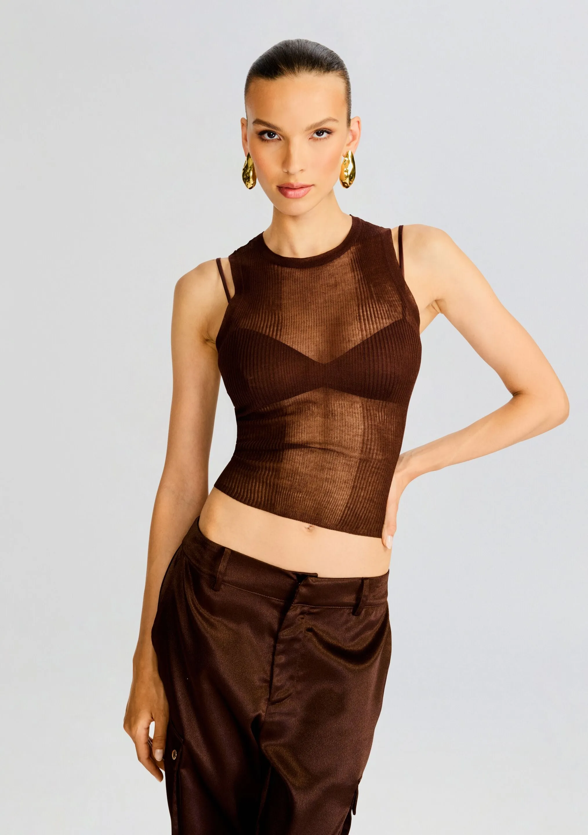 Jori Rib Knit Tank sold by Retrofete