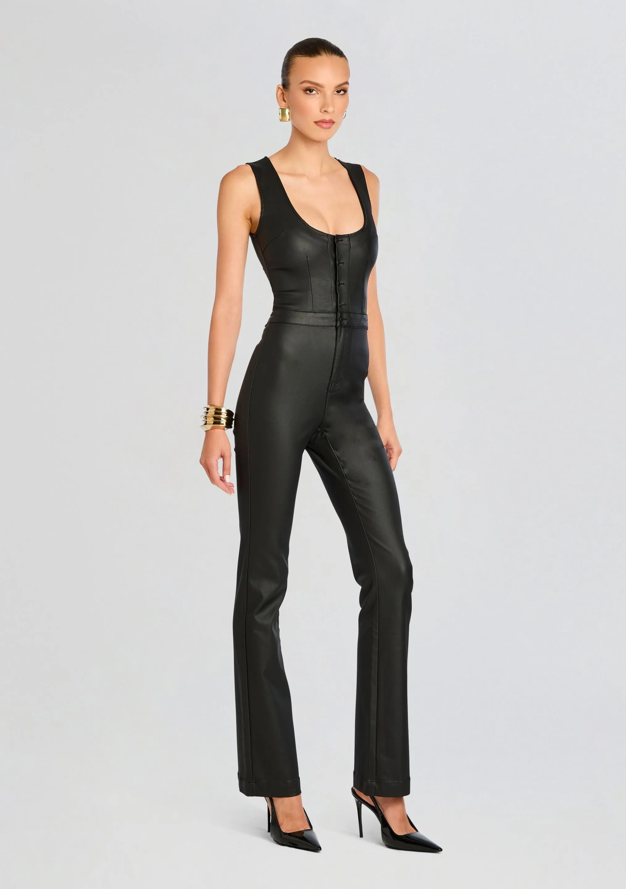 Mckinnon Coated Denim Jumpsuit sold by Retrofete product image thumbnail 3