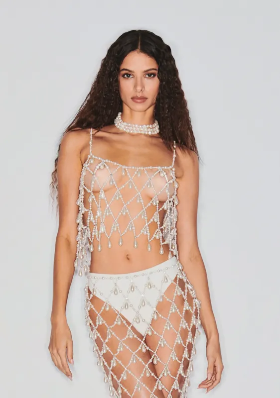 Estee Pearl Top sold by Retrofete