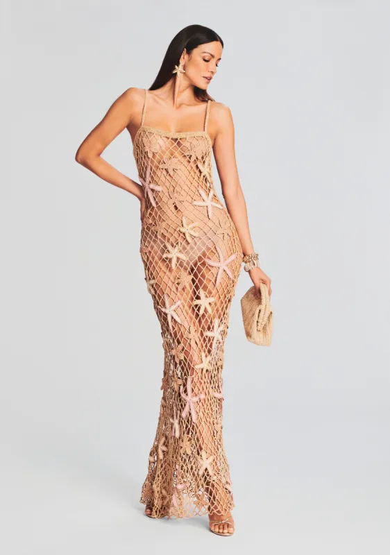 Serafina Open Crochet Dress sold by Retrofete