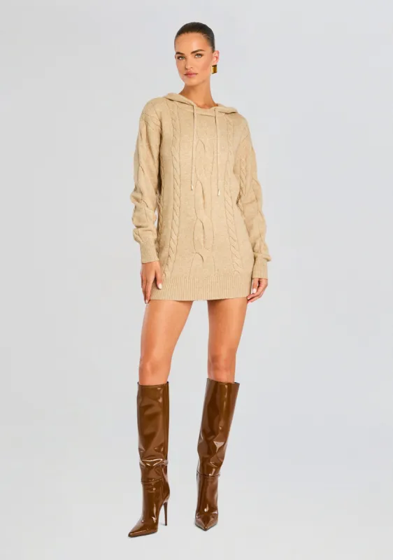 Cab Cable Knit Hoodie Dress sold by Retrofete