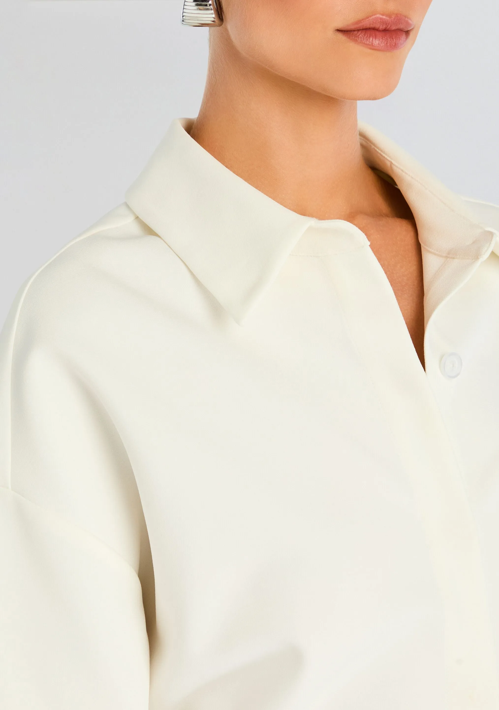 Rhia Crepe Draped Button Down sold by Retrofete product image thumbnail 2