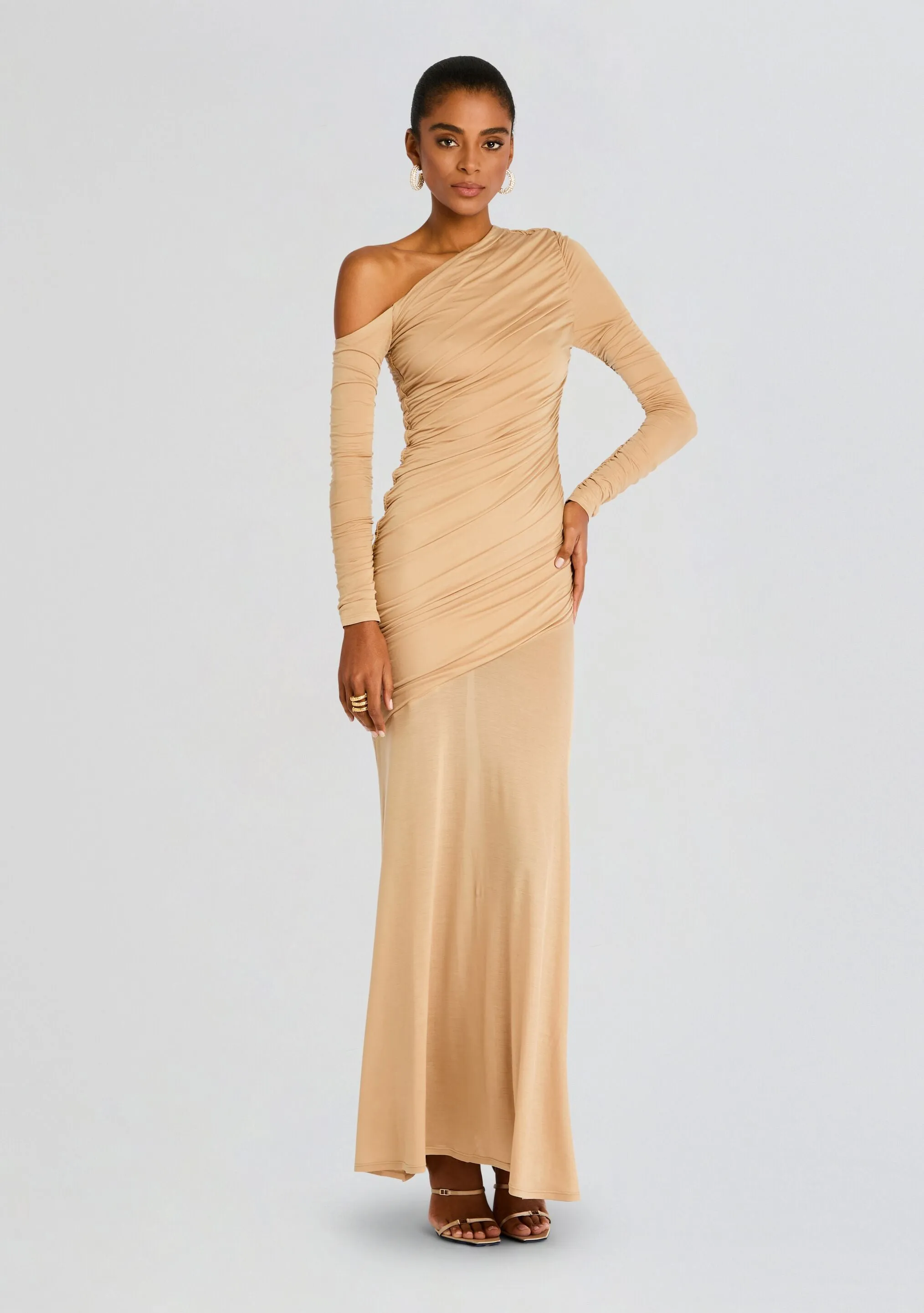 Persephone Ruched Maxi Dress sold by Retrofete product image thumbnail 5