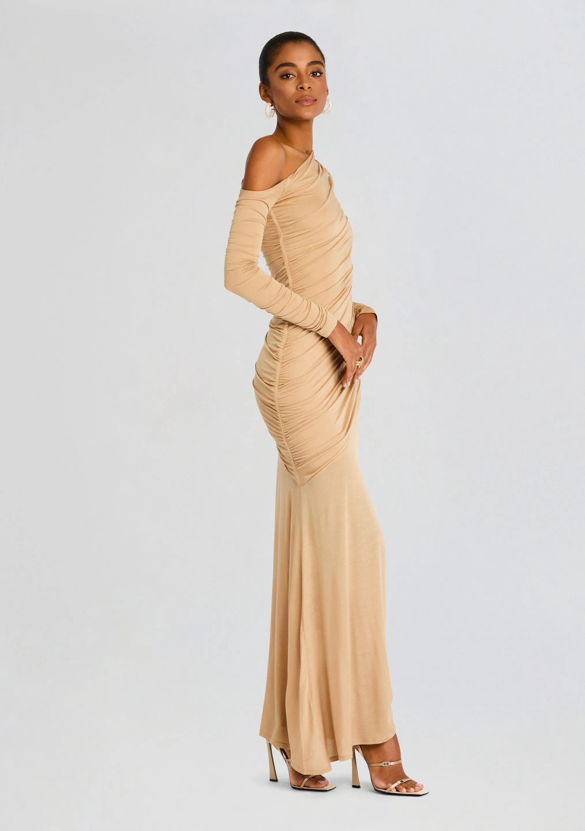 Persephone Ruched Maxi Dress sold by Retrofete product image thumbnail 3