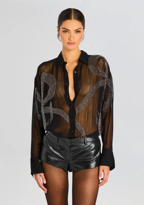 Cherish Embellished Shirt sold by Retrofete