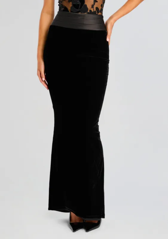 Flora Velvet Skirt sold by Retrofete