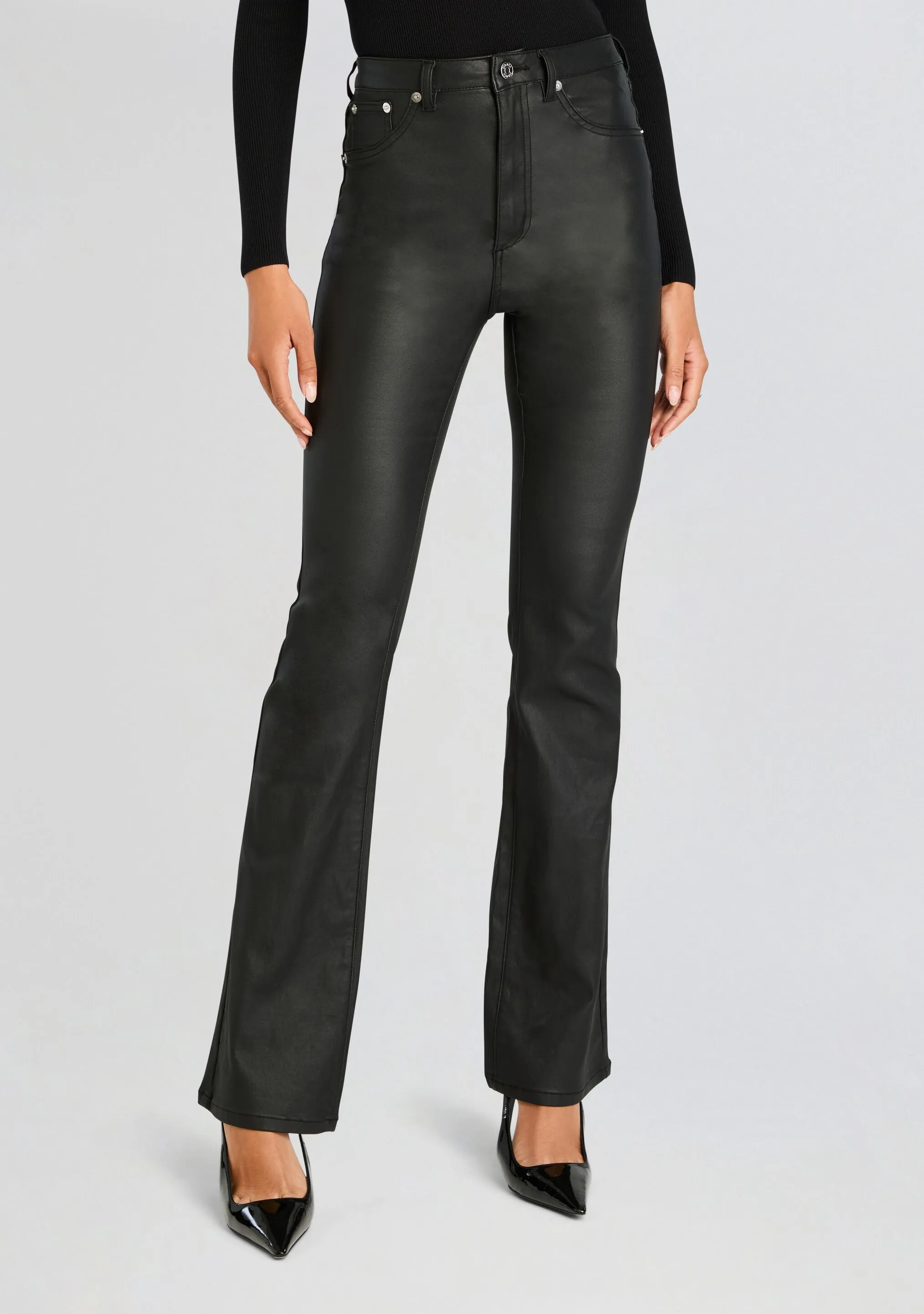 Presely High Rise Flare Jean sold by Retrofete