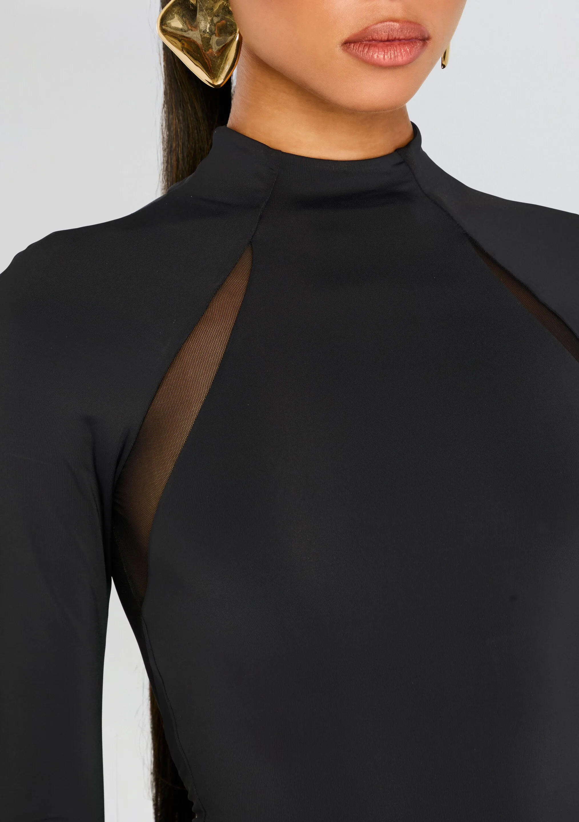 Krystal Maxi Dress with Mesh Paneling sold by Retrofete product image thumbnail 4