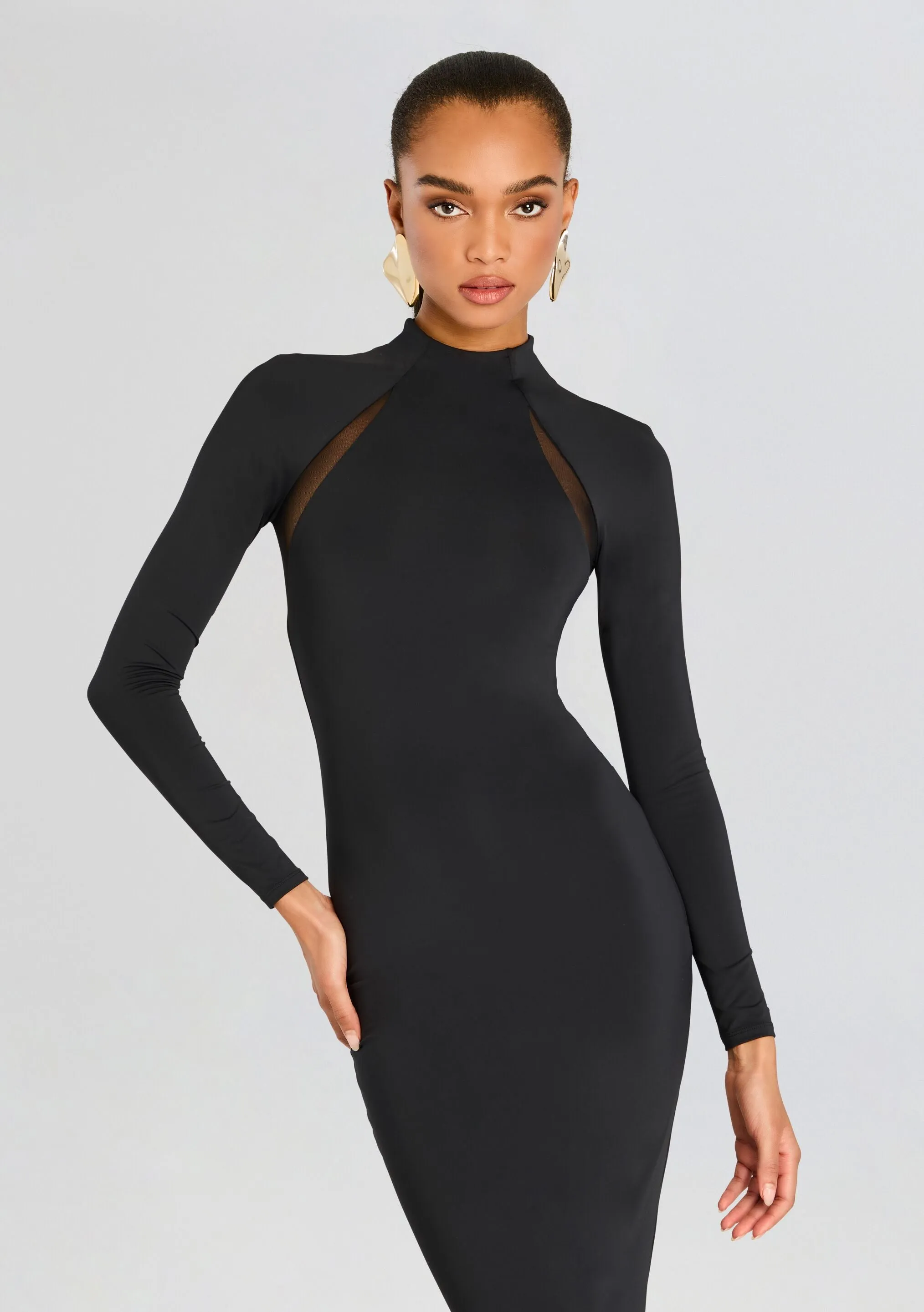 Krystal Maxi Dress with Mesh Paneling sold by Retrofete product image thumbnail 5