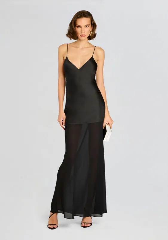 Vienna Satin Maxi Dress sold by Retrofete