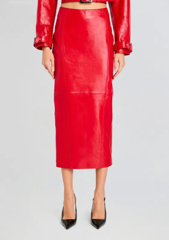 Lonny Leather Skirt sold by Retrofete