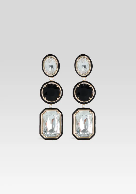 Camille Gemstone Drop Earrings sold by Retrofete