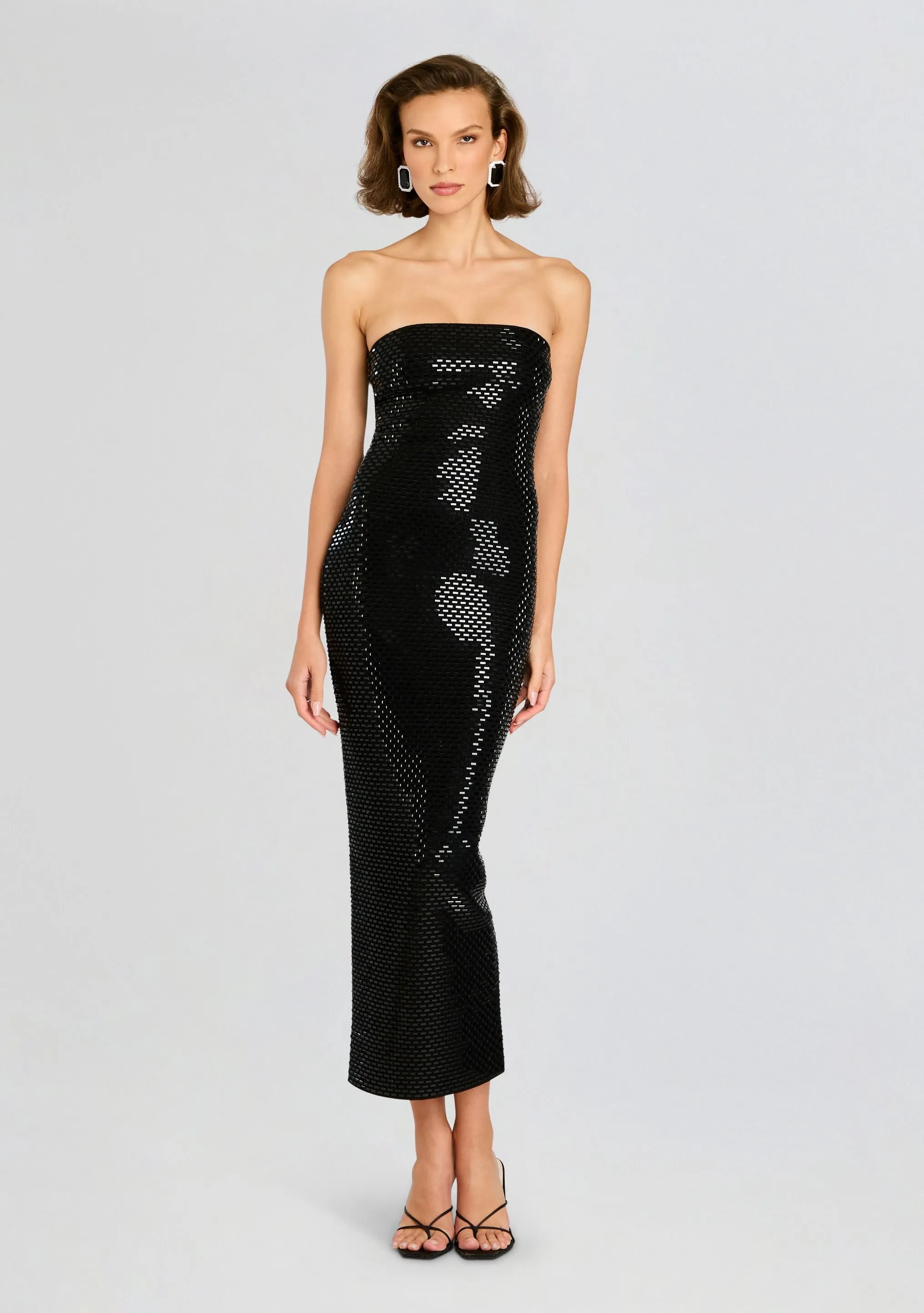 Karrah Embellished Knit Dress sold by Retrofete