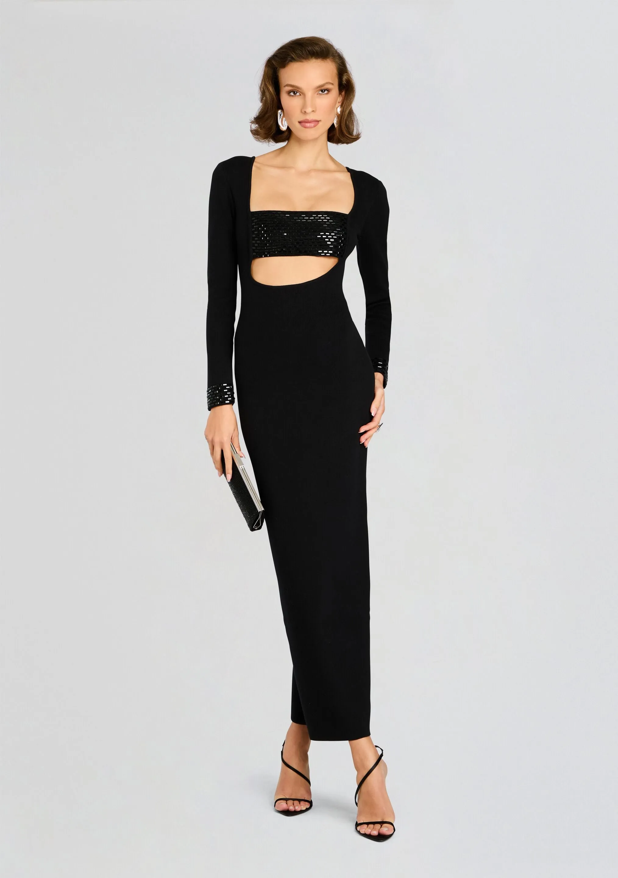 Raelle Embellished Knit Dress sold by Retrofete