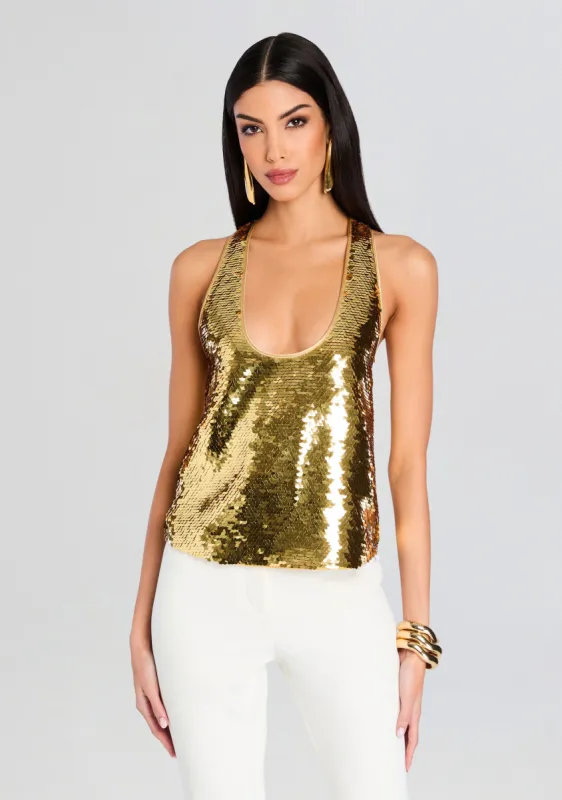 Mandy Sequin Top sold by Retrofete
