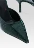 Francesca Leather Kitten Mule sold by Retrofete