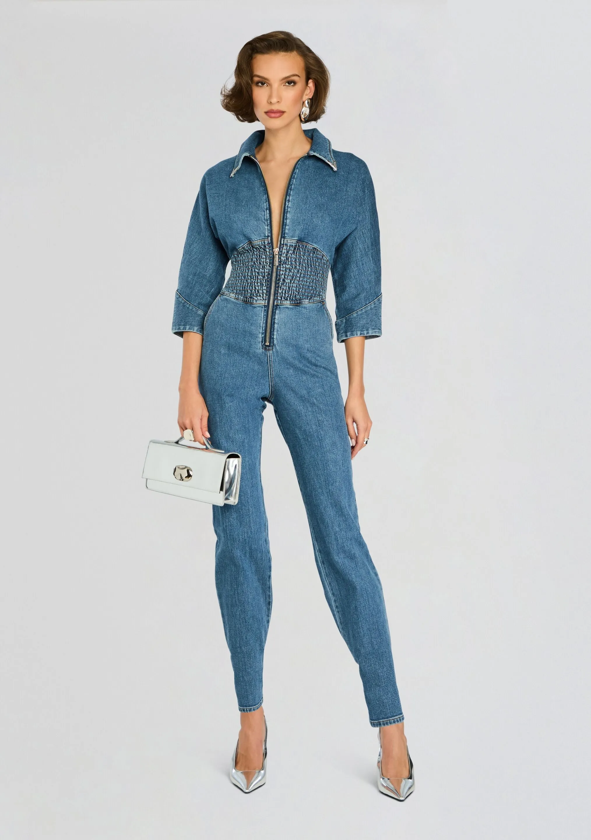 Deidra Denim Jumpsuit sold by Retrofete