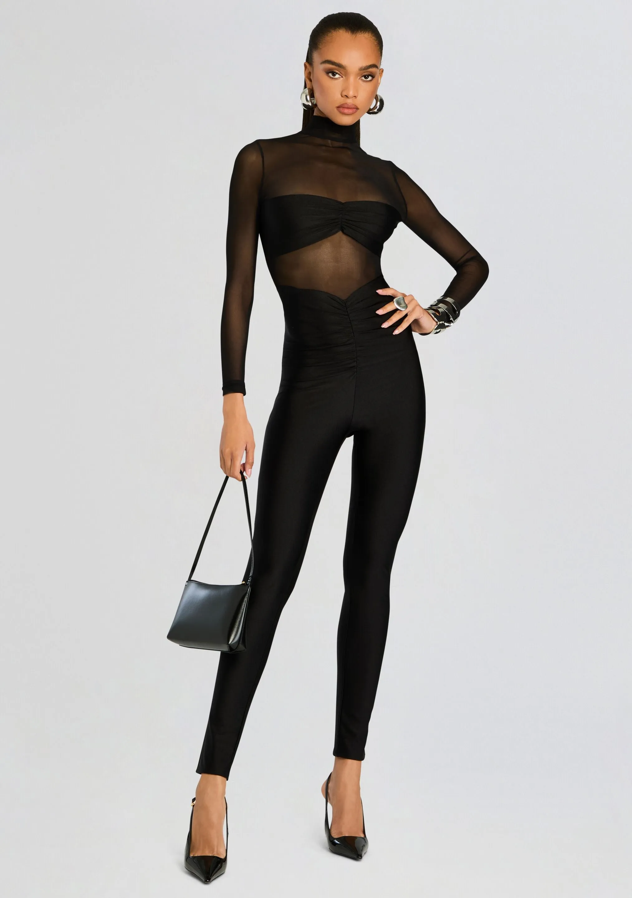 Brietta Bandeau Mesh Catsuit sold by Retrofete product image thumbnail 5