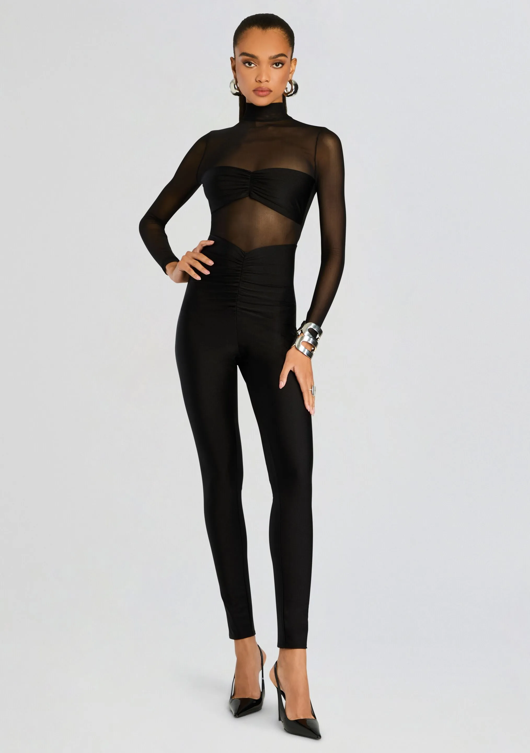 Brietta Bandeau Mesh Catsuit sold by Retrofete