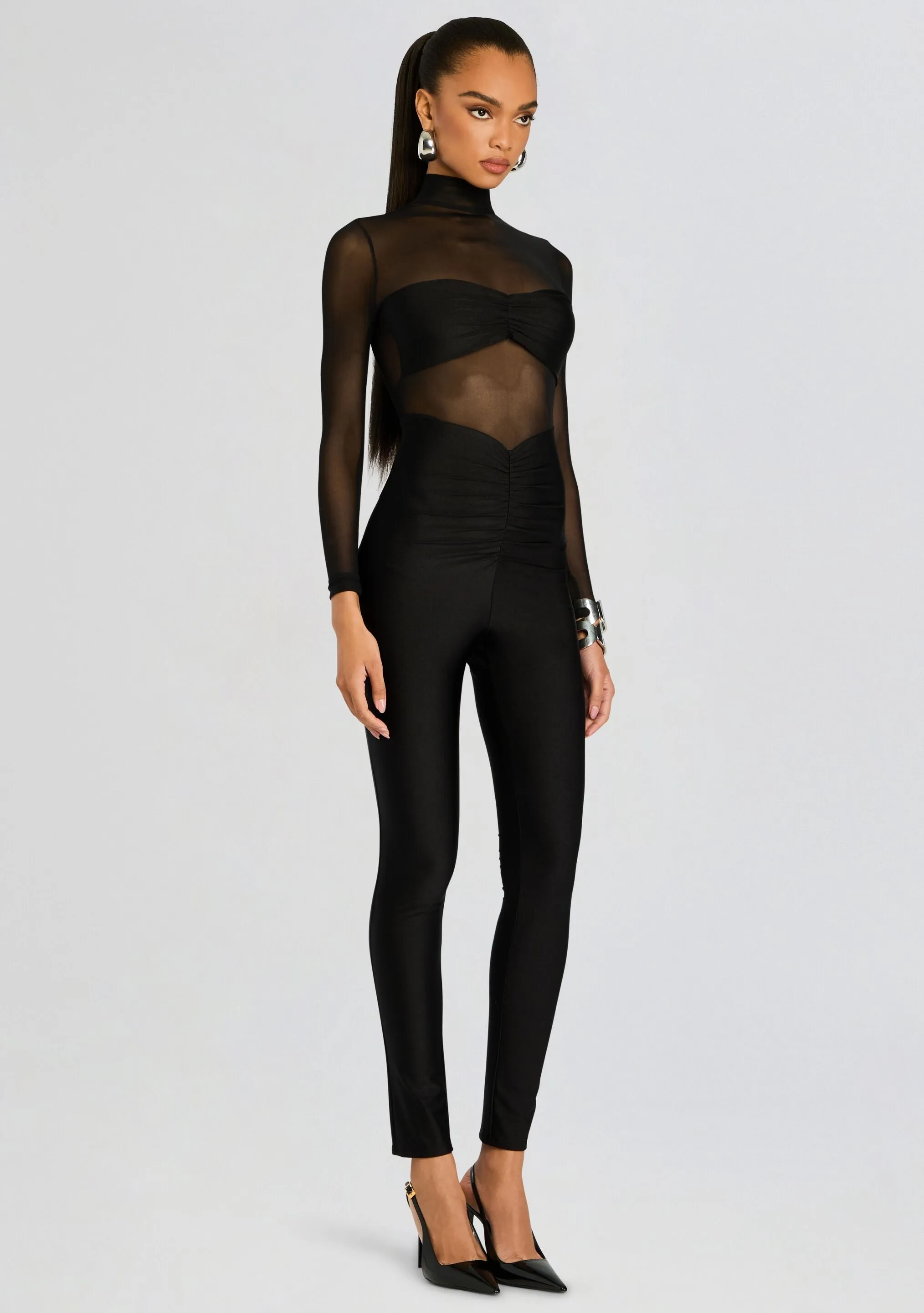 Brietta Bandeau Mesh Catsuit sold by Retrofete product image thumbnail 3
