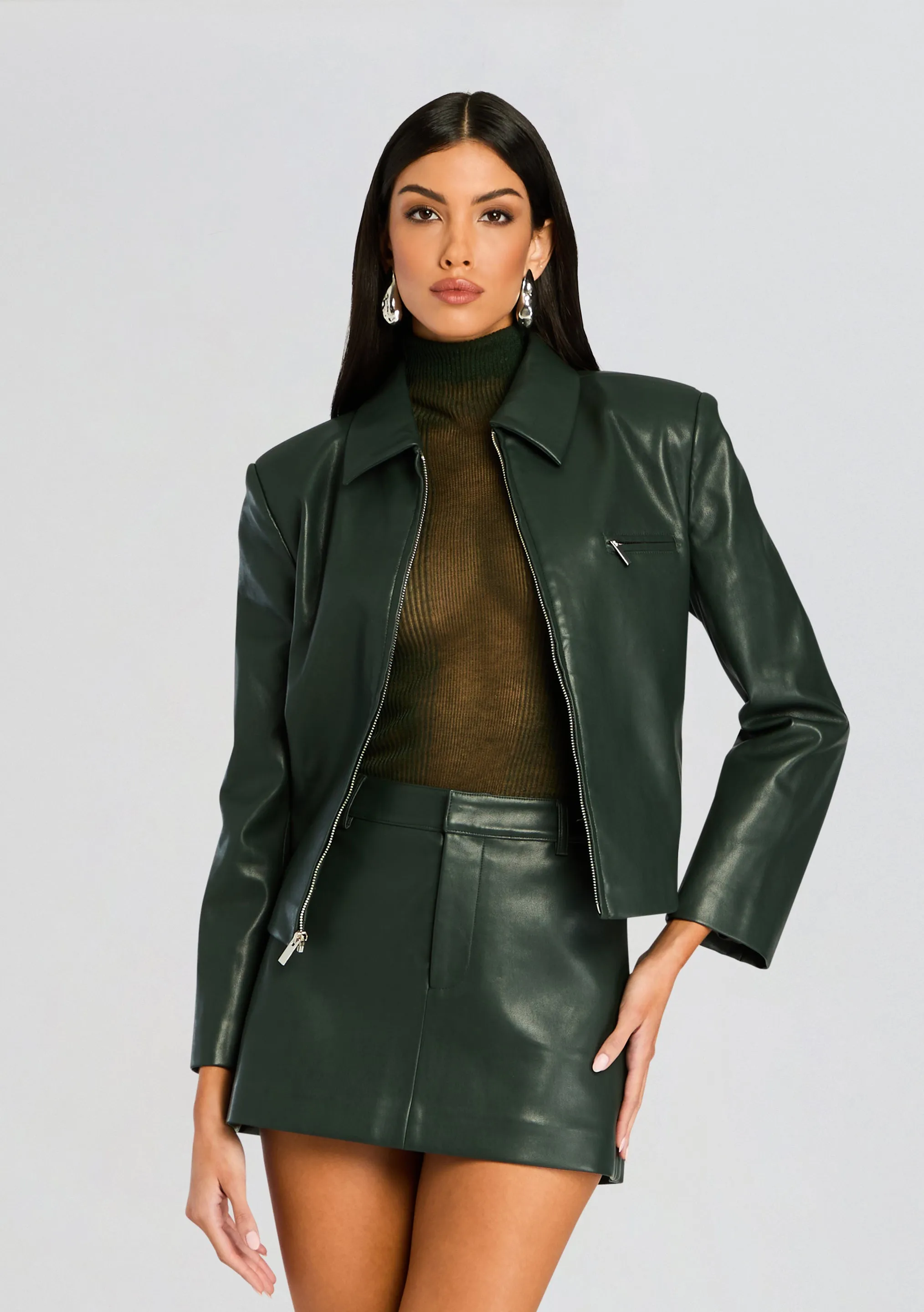 Asha Faux Leather Jacket sold by Retrofete