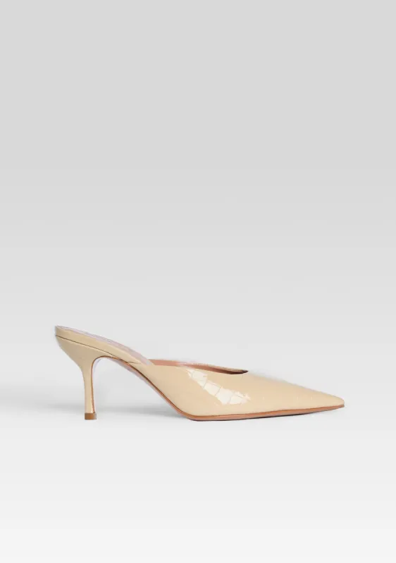 Francesca Leather Kitten Mule made by Retrofete