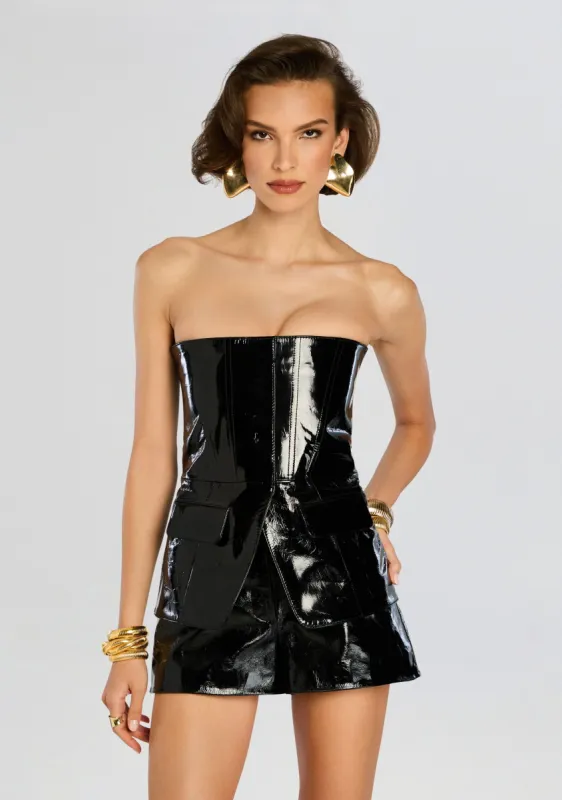 Annie Leather Top sold by Retrofete