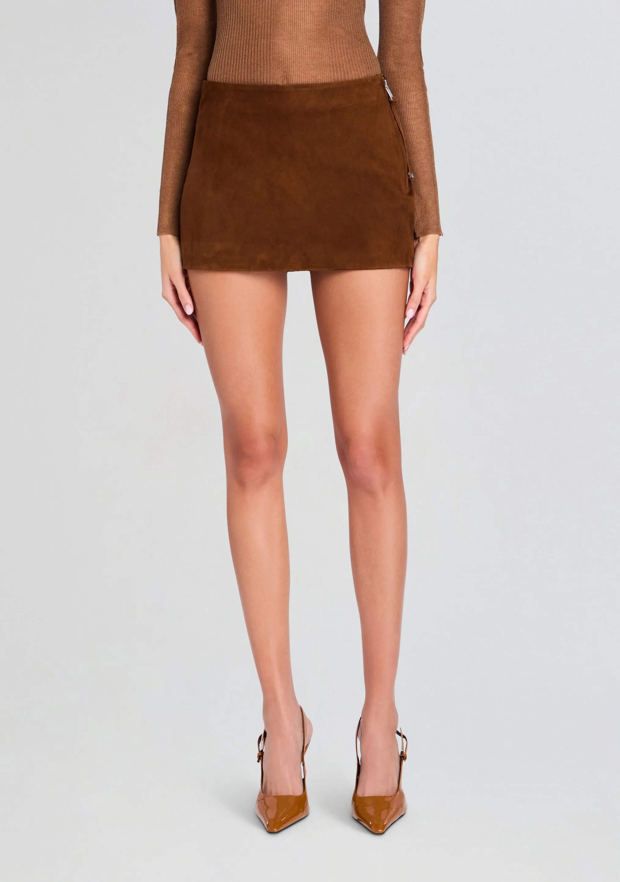 Valerie Suede Leather Skirt sold by Retrofete