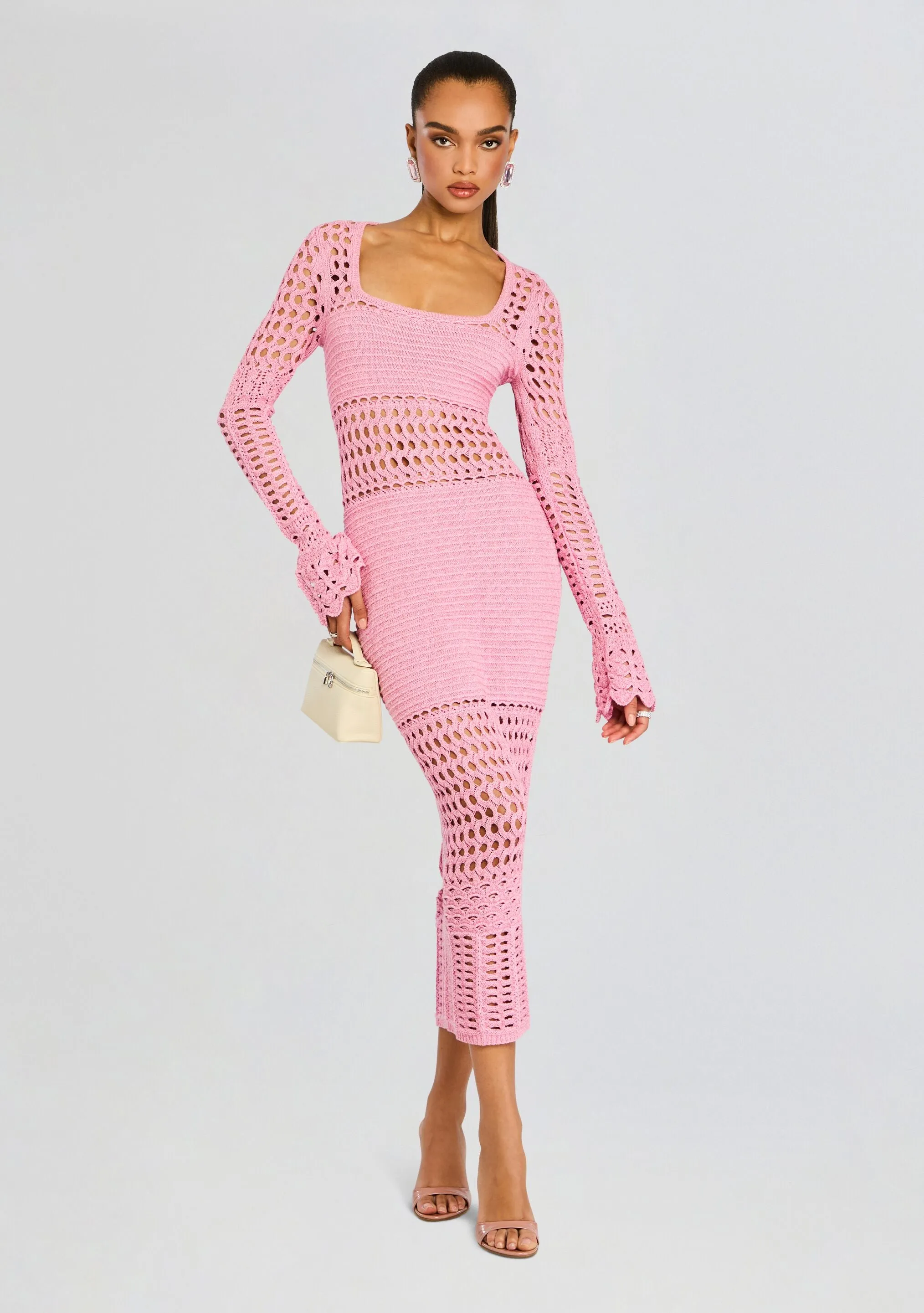 Airie Knit Crochet Dress sold by Retrofete