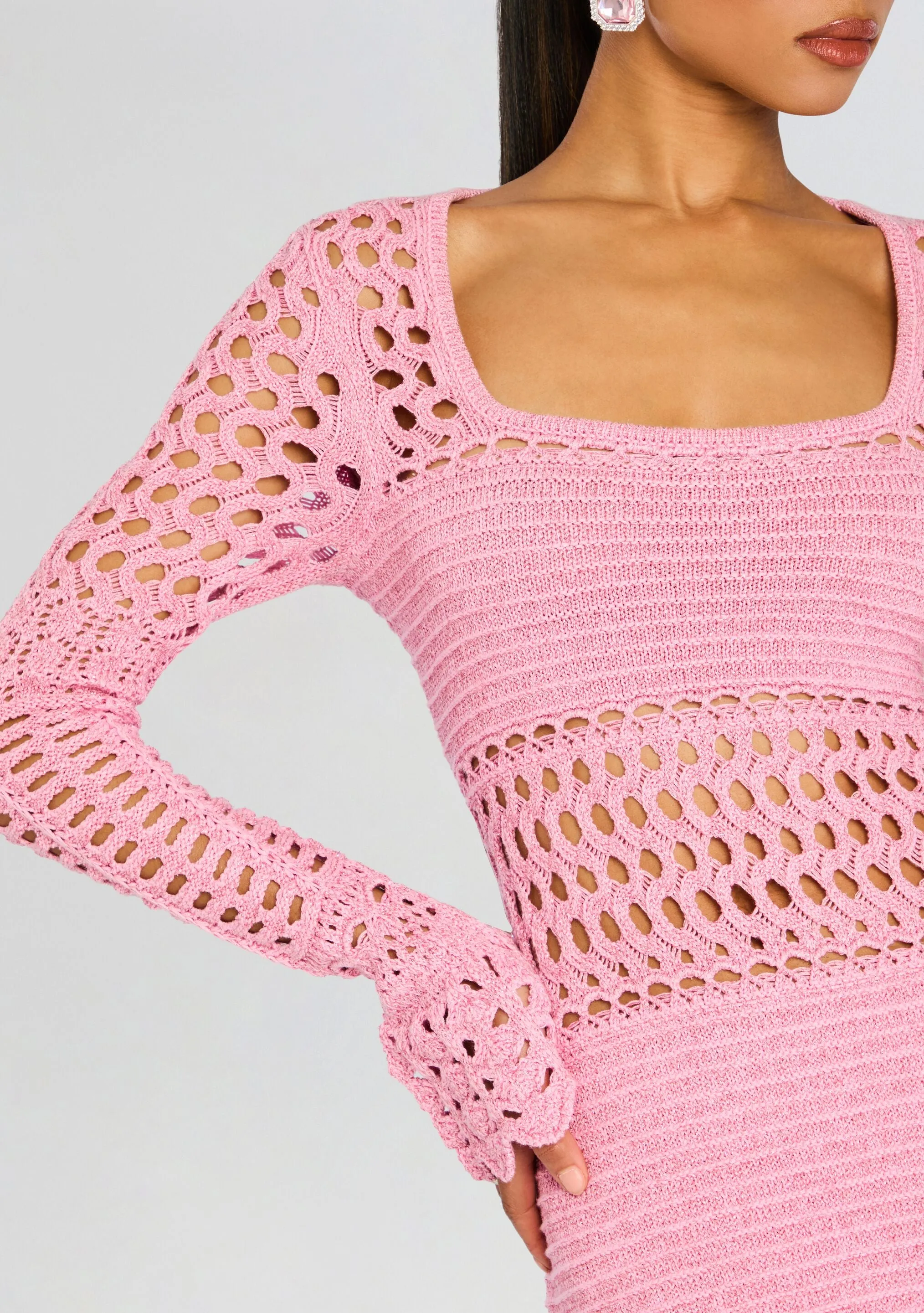 Airie Knit Crochet Dress sold by Retrofete product image thumbnail 2