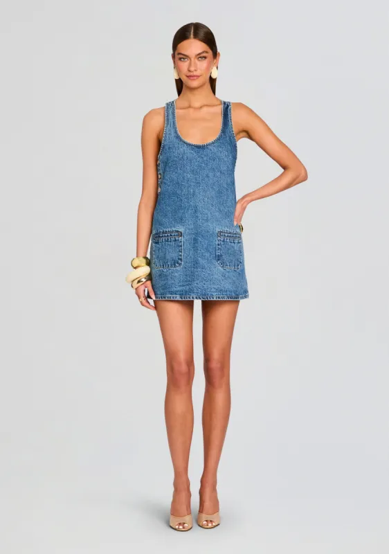 Rayna Overall Dress sold by Retrofete