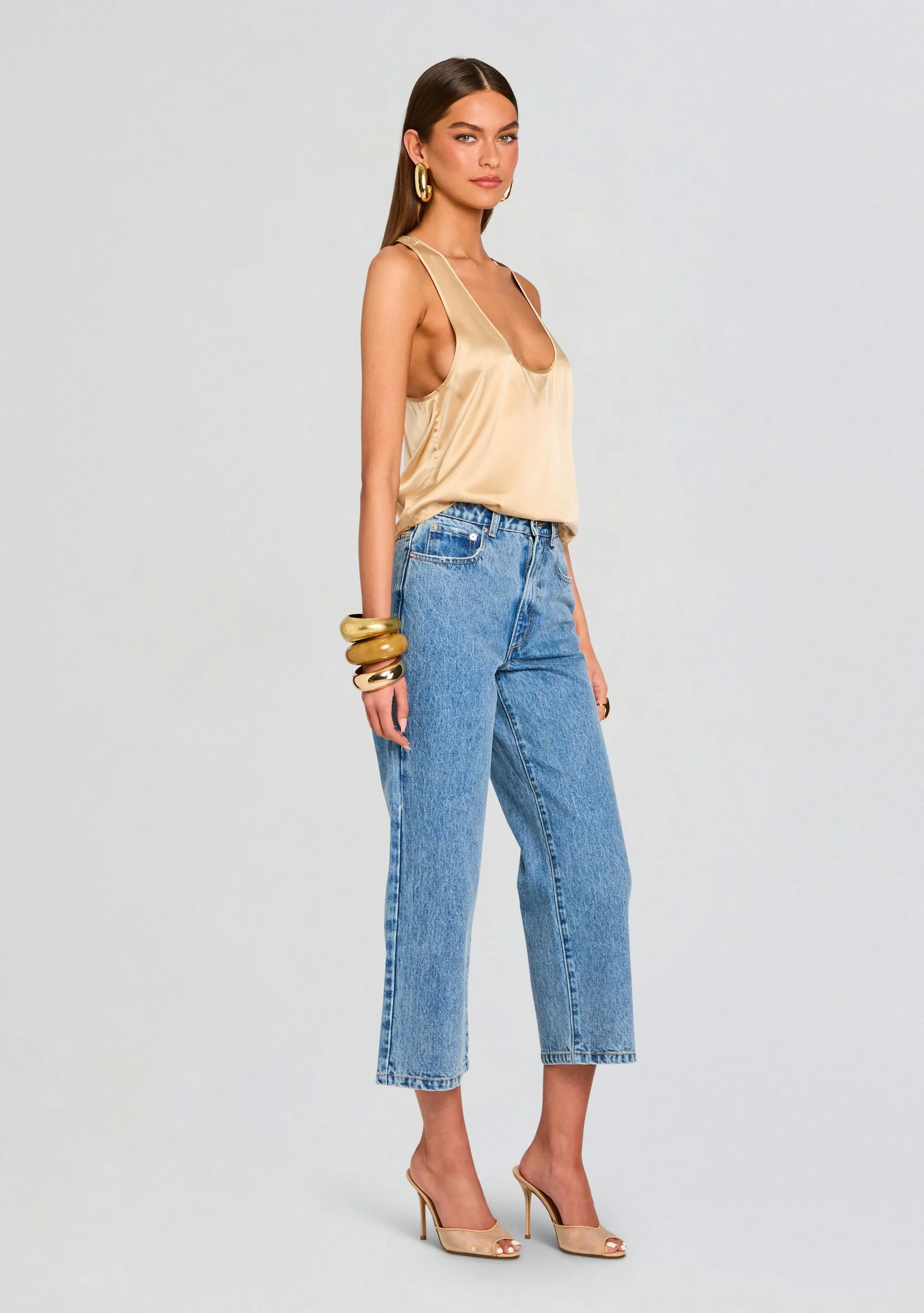 Kirt Wide Leg Cropped Jeans sold by Retrofete product image thumbnail 3