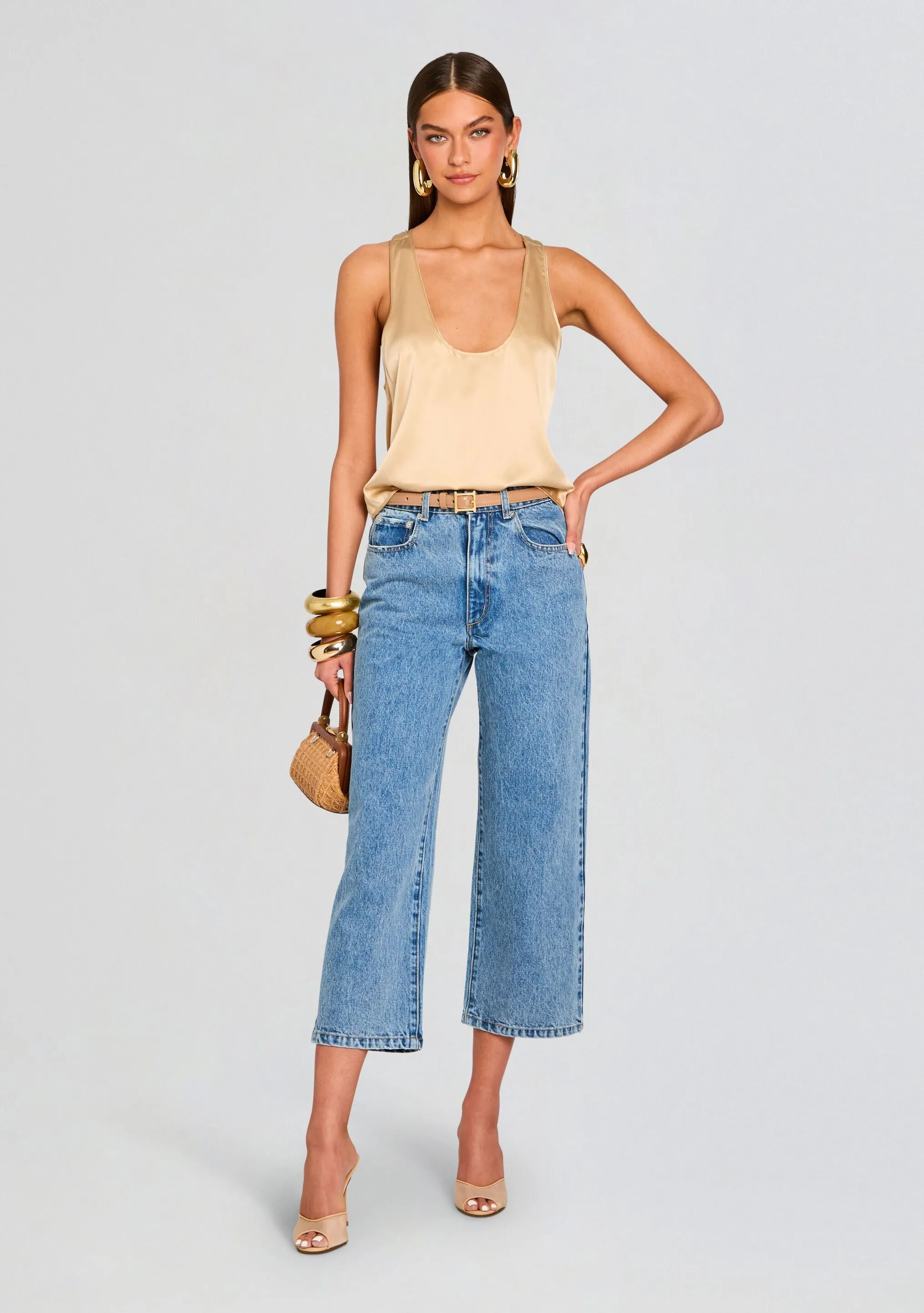 Kirt Wide Leg Cropped Jeans sold by Retrofete product image thumbnail 5