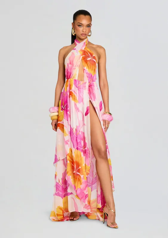 Ina Silk Chiffon Dress sold by Retrofete