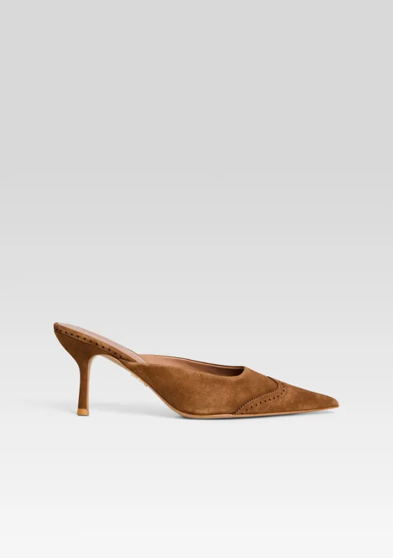 Daphne Suede Mule sold by Retrofete