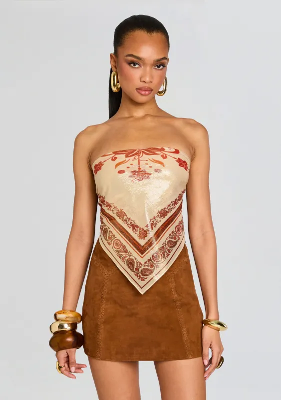 Noelle Silk Top sold by Retrofete