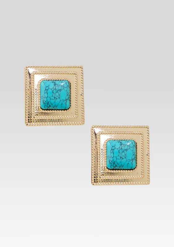 Umbriana Turquoise Earrings sold by Retrofete