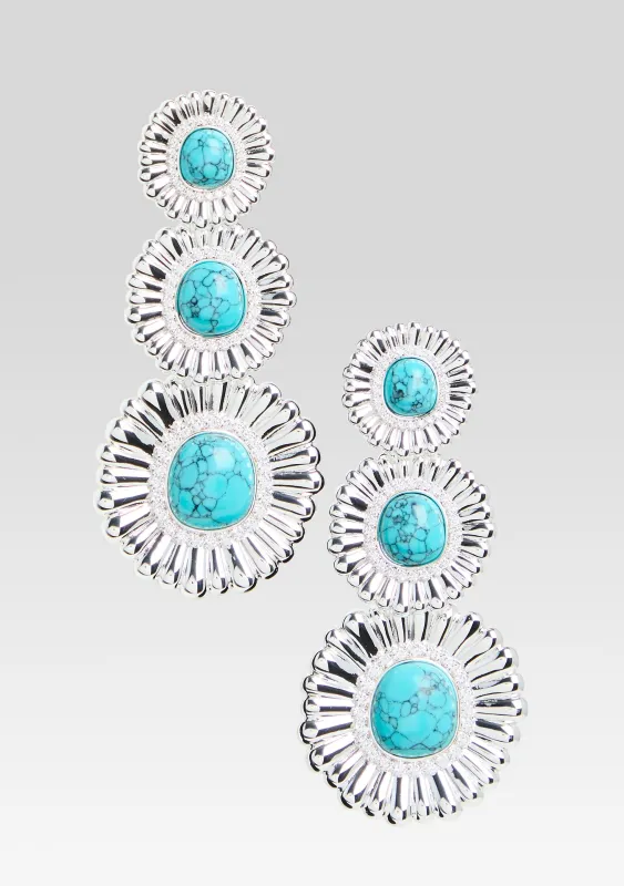 Orabella Turquoise Earrings sold by Retrofete