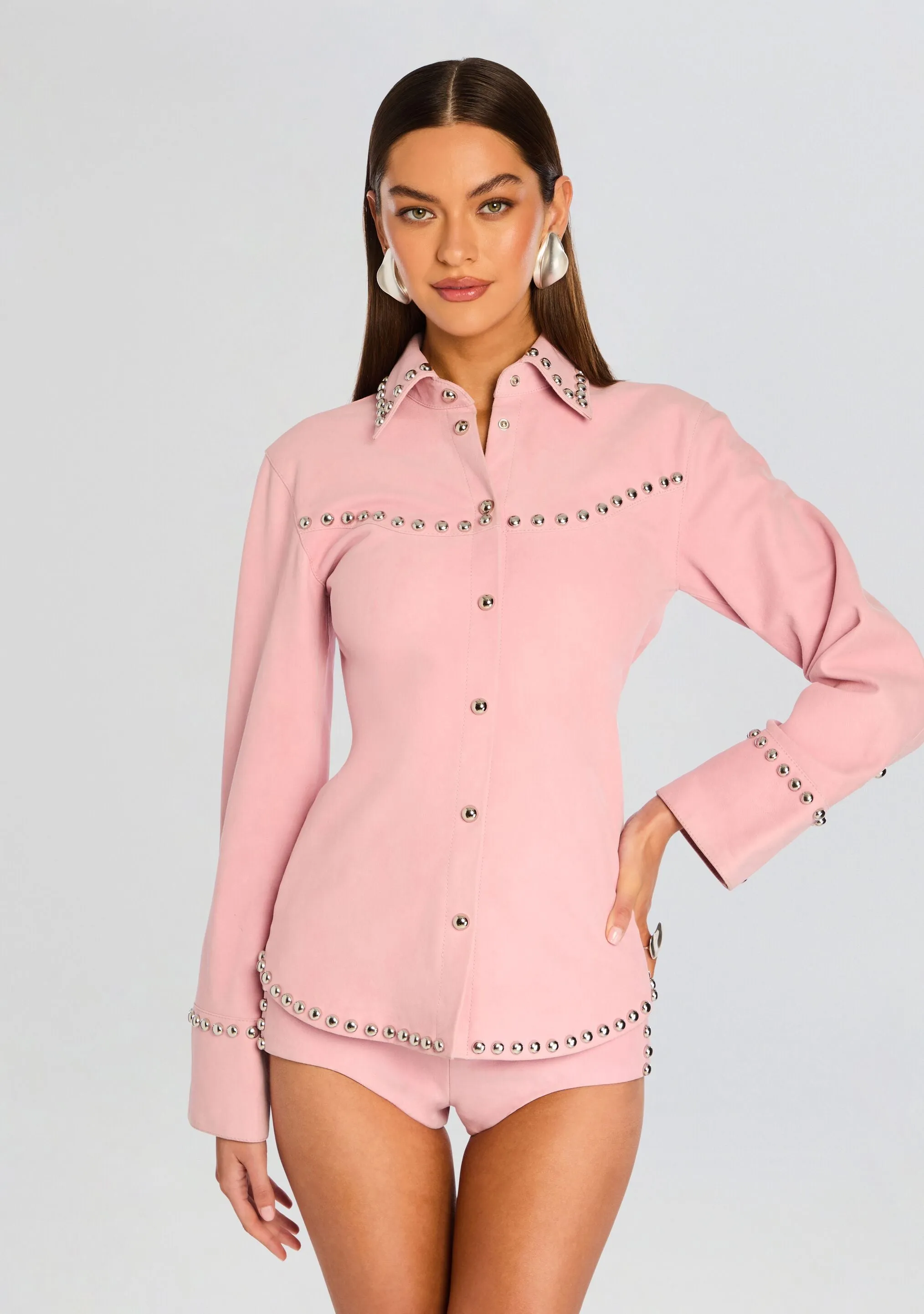 Palmira Suede Shirt sold by Retrofete